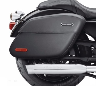 Rigid Leather Locking Saddlebags